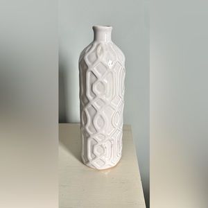 White Vase with designs. 12 inches